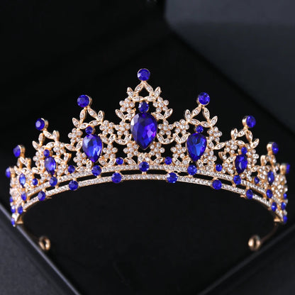 Elegant Crystal Bridal Tiara Crown for Weddings Silver Diadem Veil Headpiece Jewelry