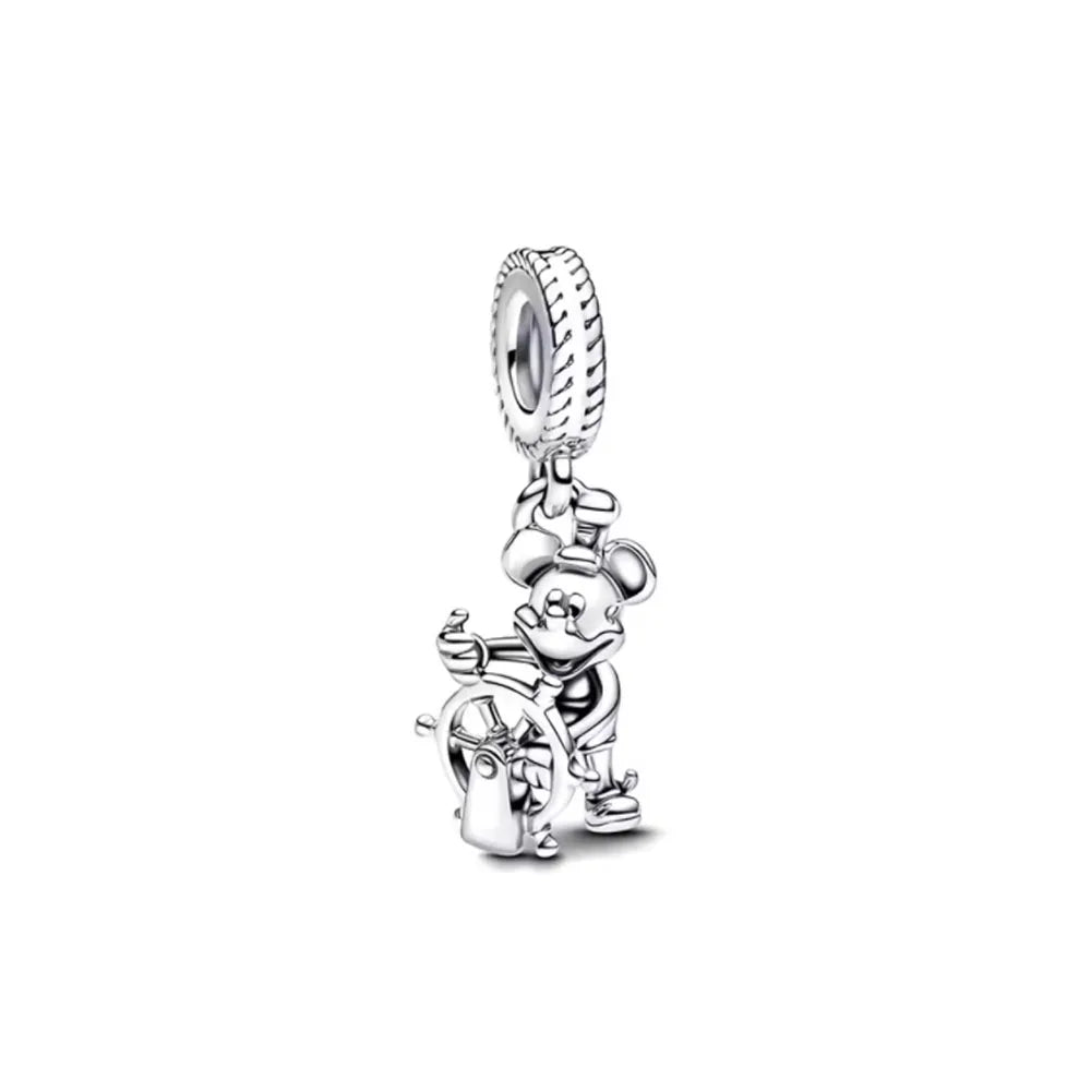 Exquisite 925 Silver Elephant Beads and Mouse Pendant for European Original Bracelet DIY Jewelry