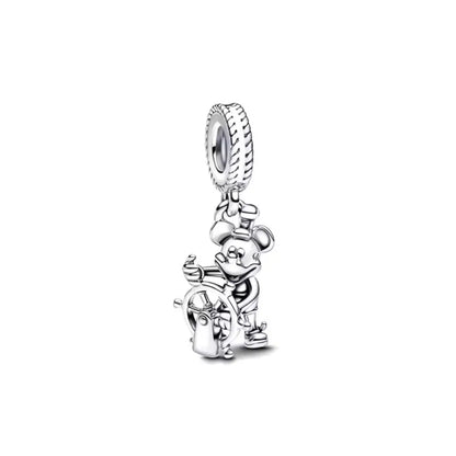 Exquisite 925 Silver Elephant Beads and Mouse Pendant for European Original Bracelet DIY Jewelry
