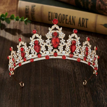 Elegant Crystal Bridal Tiara Set with Earrings and Necklace for Princess Brides