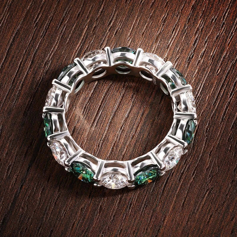 Knobspin D VVS1 Moissanite Rings for Women - Colorful Lab-Grown Diamond Jewelry