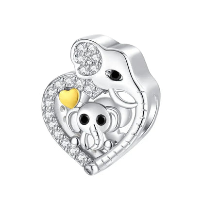925 Sterling Silver Colorful Elephant Animal Charms for DIY Jewelry Necklace Bracelet Gifts