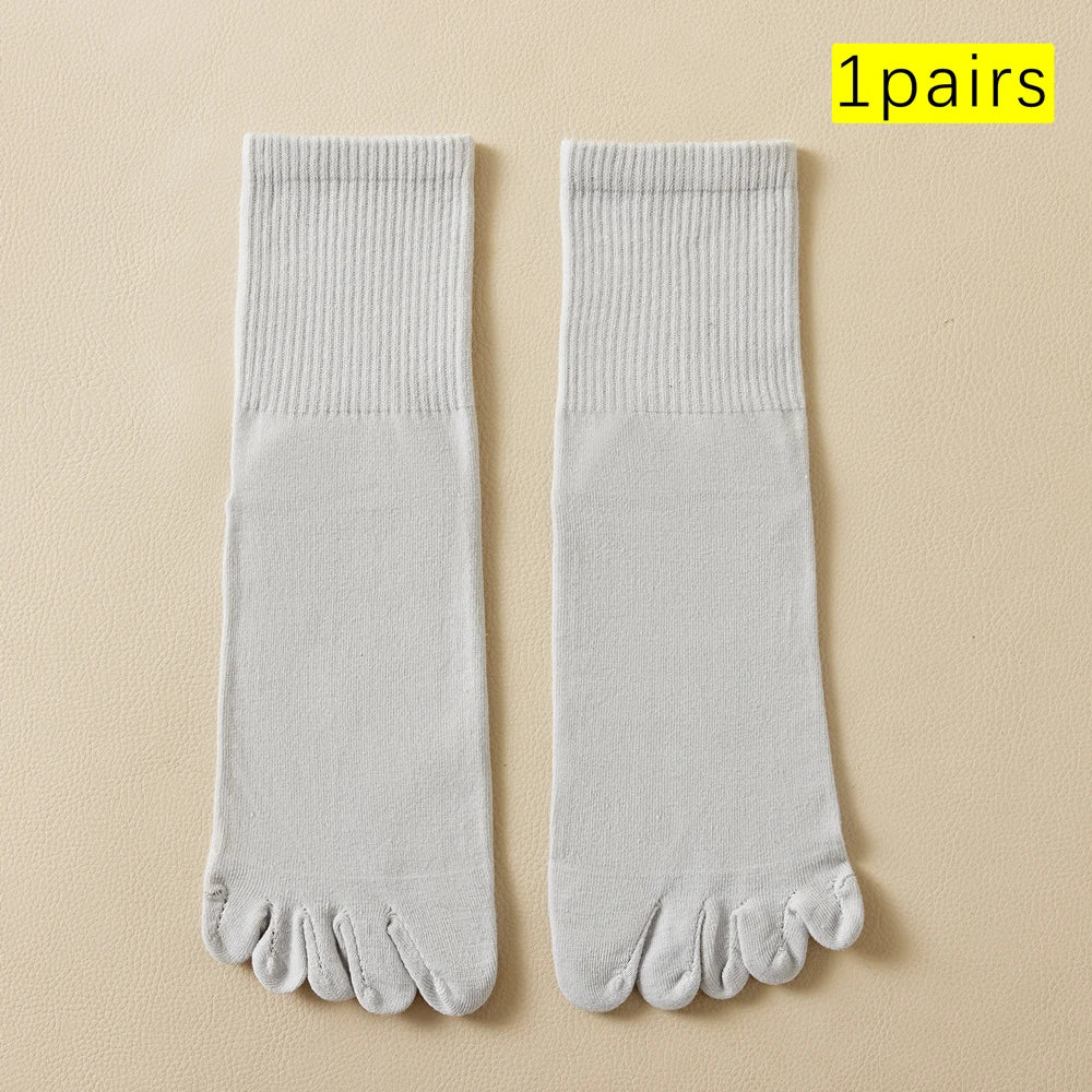 Men Cotton Toe Socks Moisture Wicking Odor Control