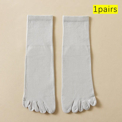 Men Cotton Toe Socks Moisture Wicking Odor Control