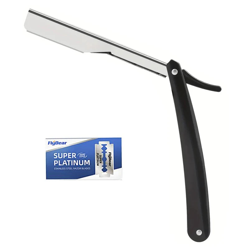 Manual Shaver for Men Stainless Steel Safety Razor Barbershop Quality Easy to Use with Replacement Blades