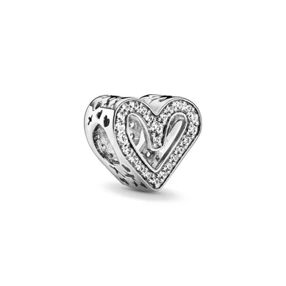 European Zircon Charm Beads 925 Silver Pendant Necklace for Women Gift P305-Y