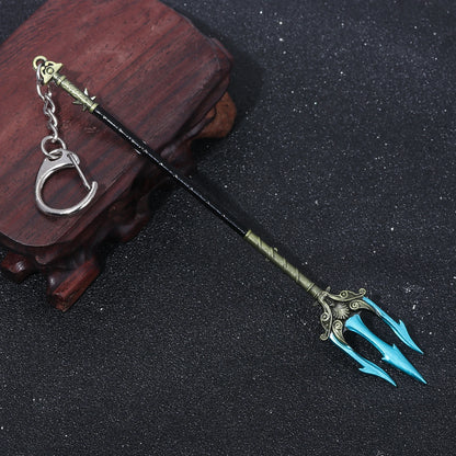 Creativity Poseidon Trident Keychain Cosplay Accessory for God of War Fans