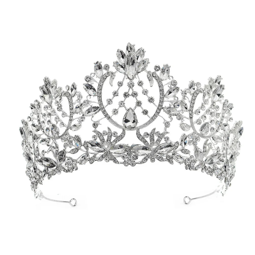 Rhinestone Crystal Bridal Tiara Crown for Women Wedding Hair Accessories