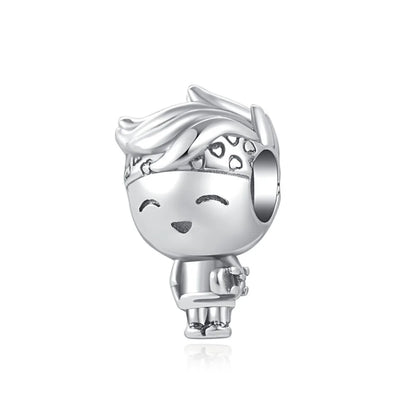 European 925 Sterling Silver Family Charm Bead with Zircon for DIY Bracelet and Necklace Jewelry
