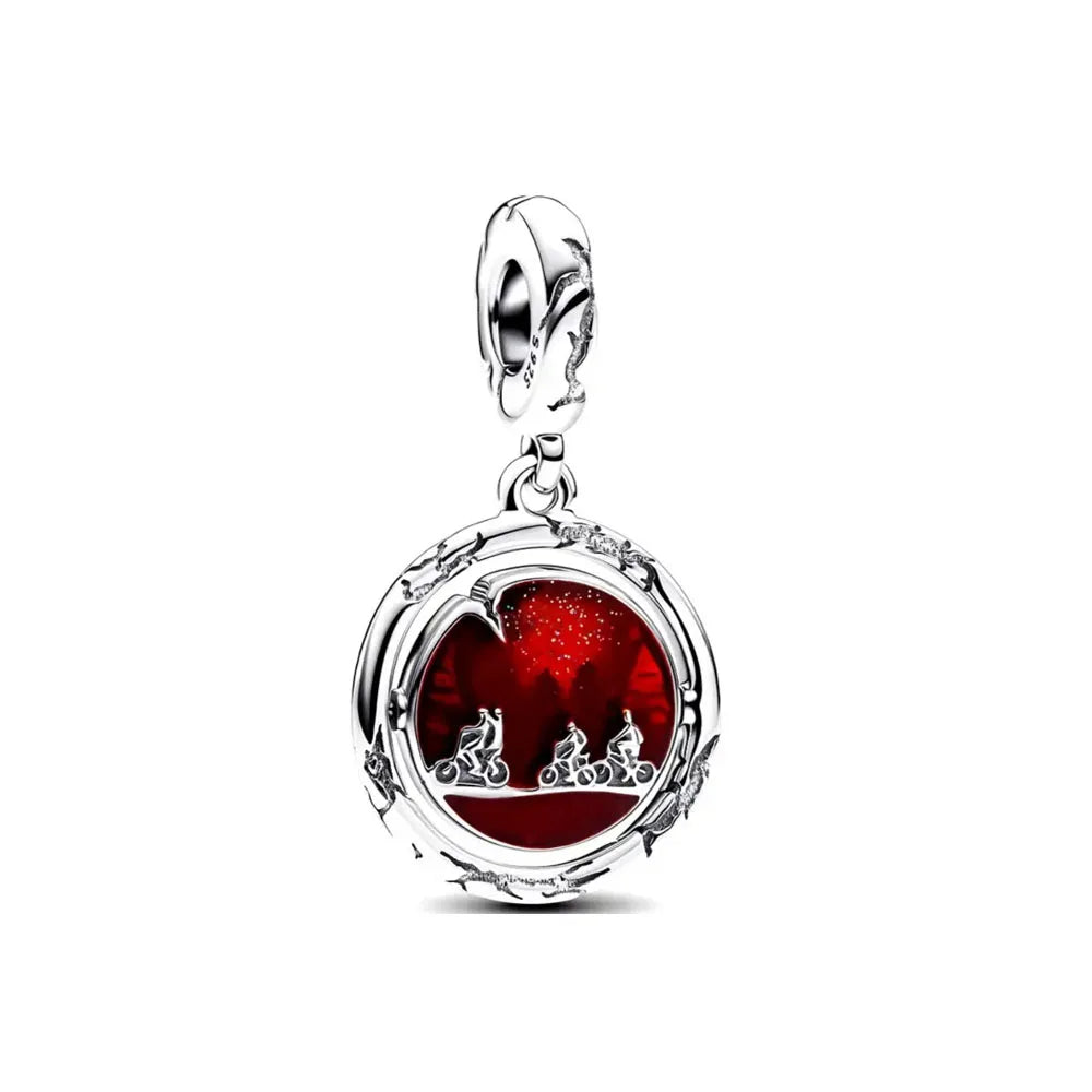 925 Silver Monkey Elephant Sun Moon Bead Pendant Charm