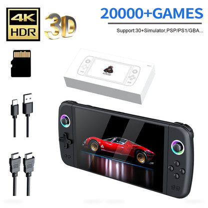 7 Inch Big Screen M27 Portable Retro Handheld Game Console 1024x600 Display Linux EmuElec Support Mini HDMI Over 20000 Games 3000mAh Battery Expandable To 256GB
