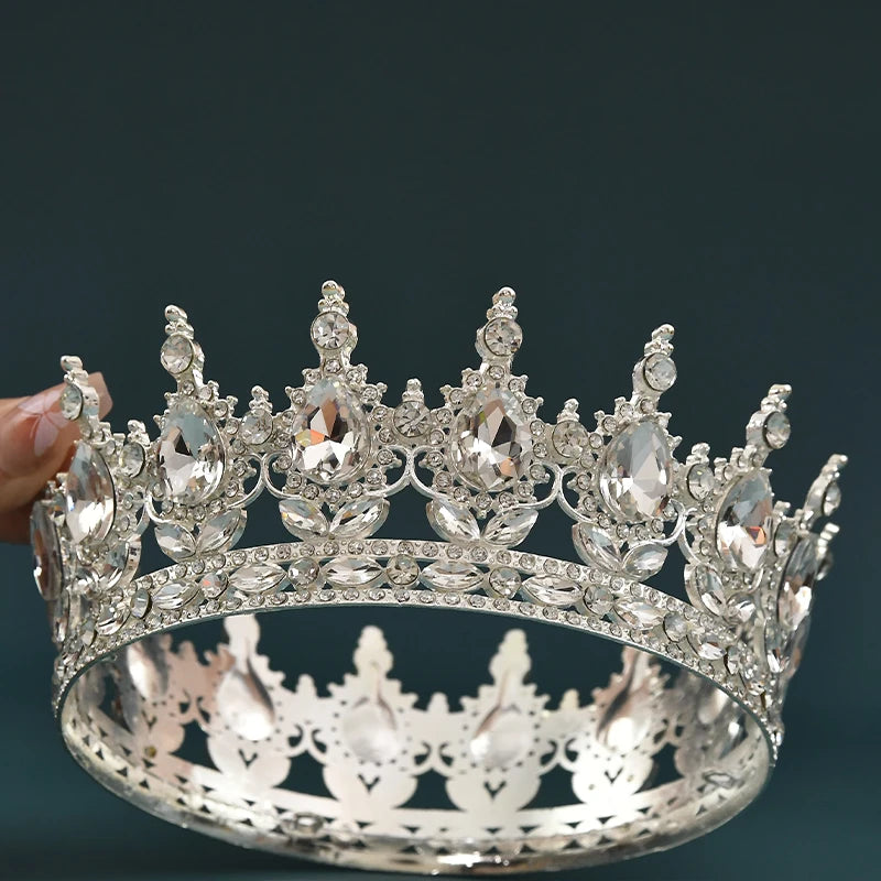 Elegant European Crystal Bridal Tiara For Weddings And Parties