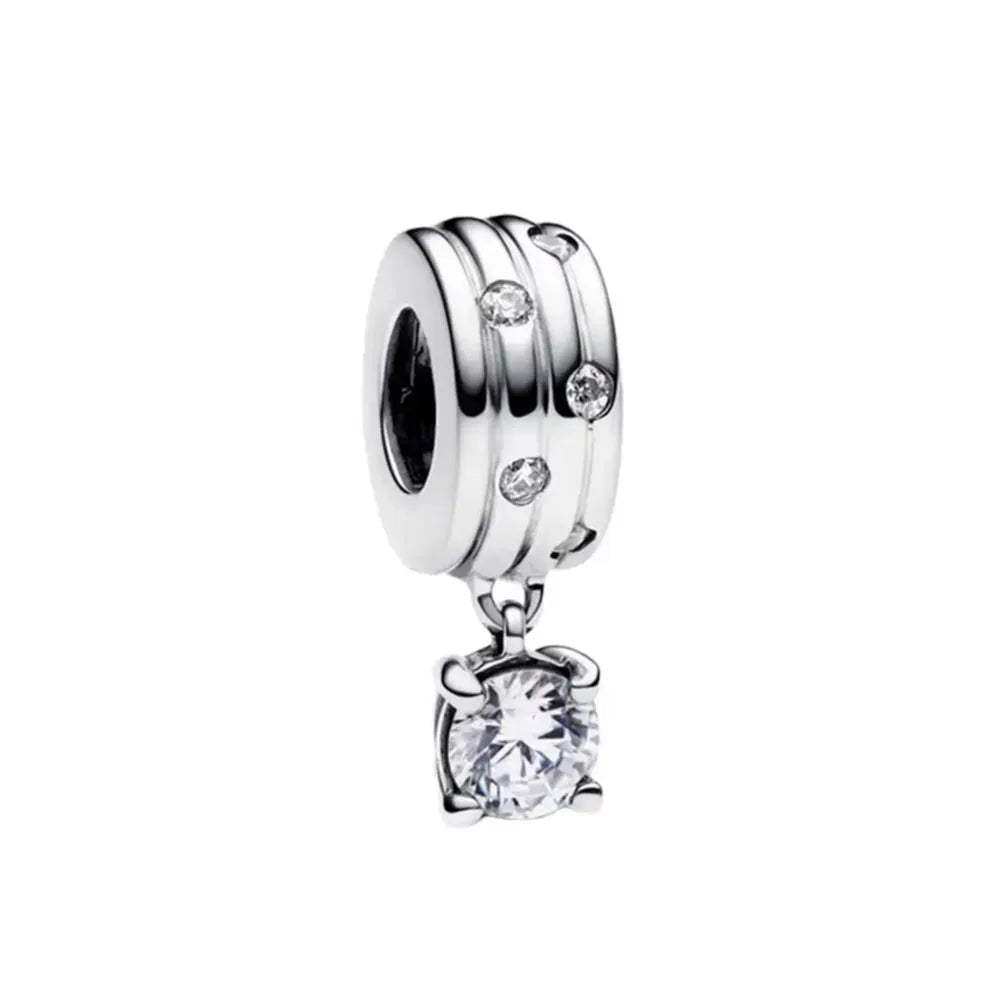 Elegant 925 Silver Backpack Bow Rose Bead Pendant for DIY European Bracelet Jewelry P2222