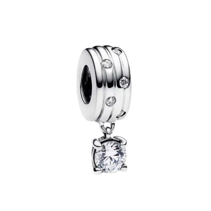 Exquisite 925 Silver Bead Pendant for DIY European Bracelets with Bow Rose Boy and Girl Charms P2222
