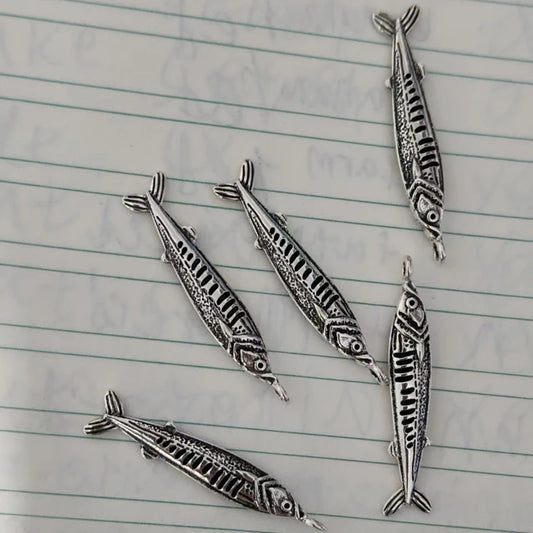 Trendy 3D Sardine Fish Charms Set - DIY Zinc Alloy Animal Charms