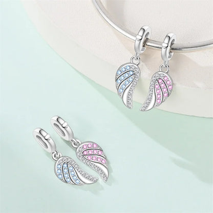 Genuine 925 Sterling Silver Heart Charm Bead for Mother's Day Bracelet Gift