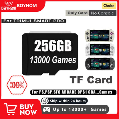SD Card For TRIMUI Smart Pro Handheld Game Console 4.96 Inch IPS Linux TF Card With 10,000 Games And RGB Joystick Support