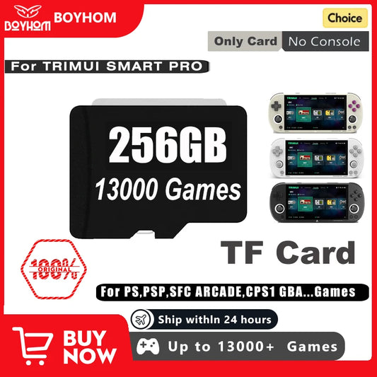 SD Card For TRIMUI Smart Pro Handheld Game Console 4.96 Inch IPS Linux TF Card With 10,000 Games And RGB Joystick Support