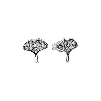 Spring Blue Flower Stud Earrings 925 Sterling Silver Zircon Jewelry for Women P1252
