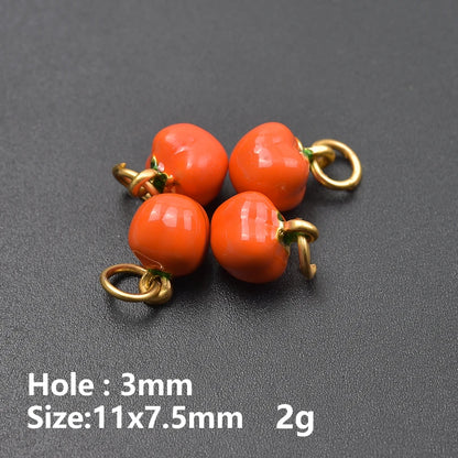 3D Enamel Fruit Charms Set for DIY Jewelry Making Strawberry Grape Pendants 5pcs