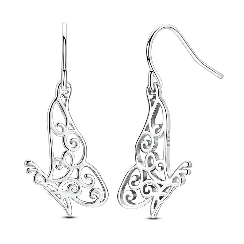 925 Sterling Silver Colorful Butterfly Heart Charms for Women DIY Jewelry Pendants Rings Earrings Bracelets