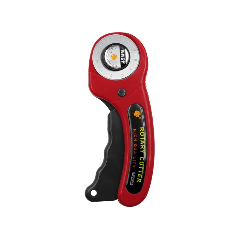 Ergonomic 45mm Rotary Cutter Set - Top-Rated Leather Craft Tool for Effortless DIY Sewing & Quilting Red Cutter