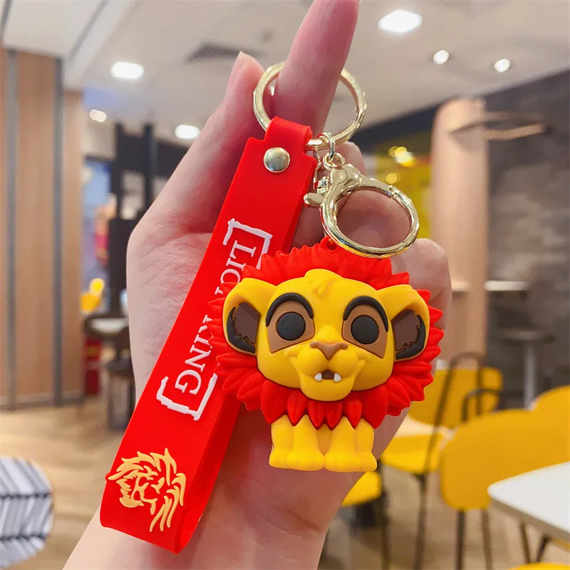 Kawaii Anime Disney Keychain Set Featuring Mickey Mouse, Minnie, Lilo & Stitch