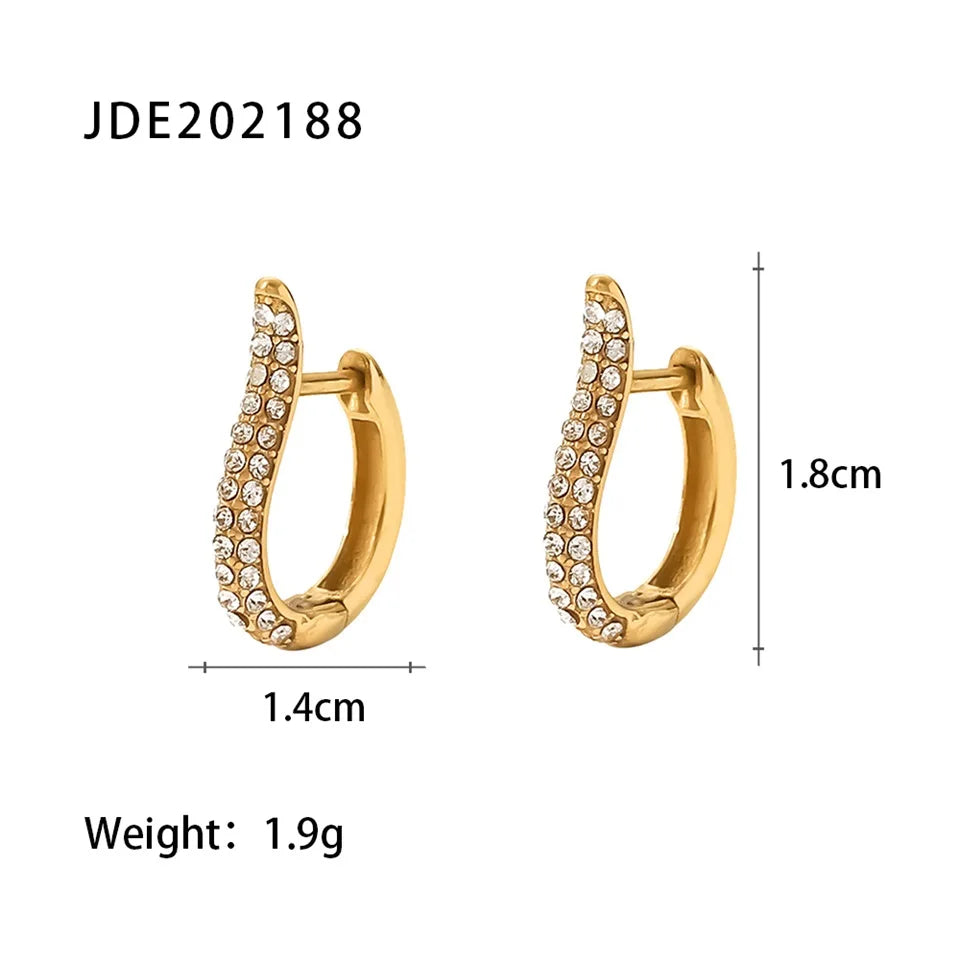 Youthway Stainless Steel Geometric Hoop Earrings Waterproof Fashion Jewelry for Women 2022