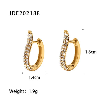 Youthway Stainless Steel Geometric Hoop Earrings Waterproof Fashion Jewelry for Women 2022