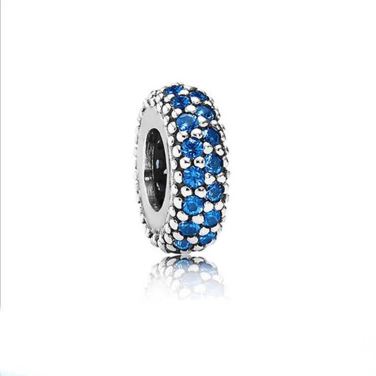 European Zircon Charm Beads 925 Silver Pendant Necklace for Women Gift P498-lan