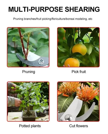 Garden Pruning Shears: Multifunctional Pruner with Durable Blade green