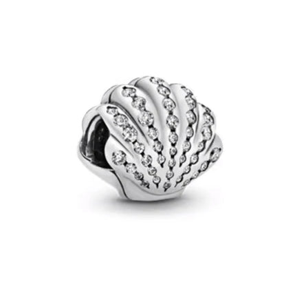 Sparkling Snowflake Sun Lightning Dangle Charm Bead 925