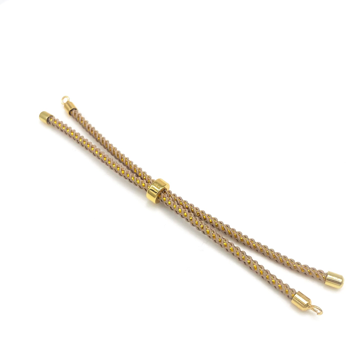 Adjustable Nylon Rope Bracelet Set with Brass Ends for DIY Jewelry Crafting