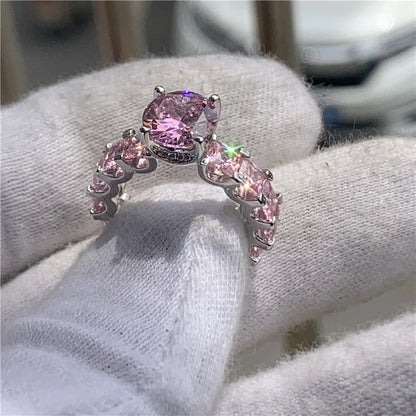 Fashion Anniversary Ring 925 Sterling Silver Moissanite Engagement Wedding Band for Men and Women Elegant Party Jewelry