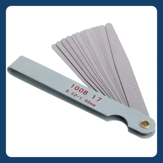 Precision Metric Feeler Gauge Set for Engine Valve Adjustment 17 Blades 0.02-1.00mm