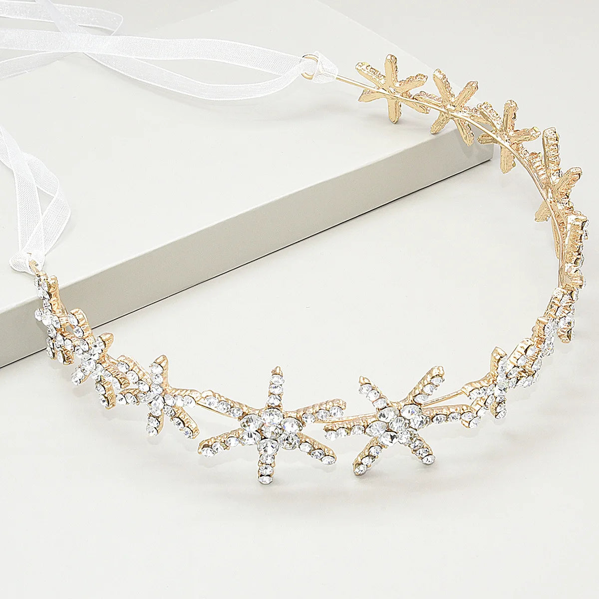 Wedding Crown Hair Jewelry - Double Layer Crystal Star Headpiece with Rhinestones Style 5