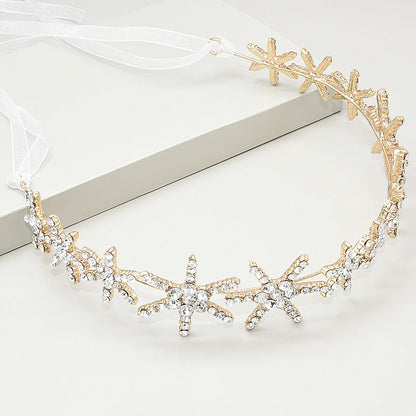 Wedding Crown Hair Jewelry - Double Layer Crystal Star Headpiece with Rhinestones Style 5