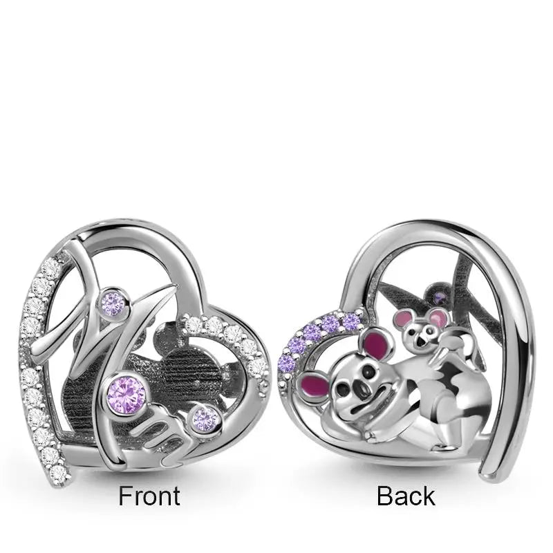 Elegant 925 Sterling Silver Bow Charm with Zircon for Mother's Day Bracelet
