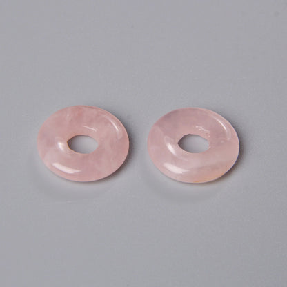 Elegant Labradorite Jade Agate Donut Beads Set for Jewelry Crafting 18mm 5pcs