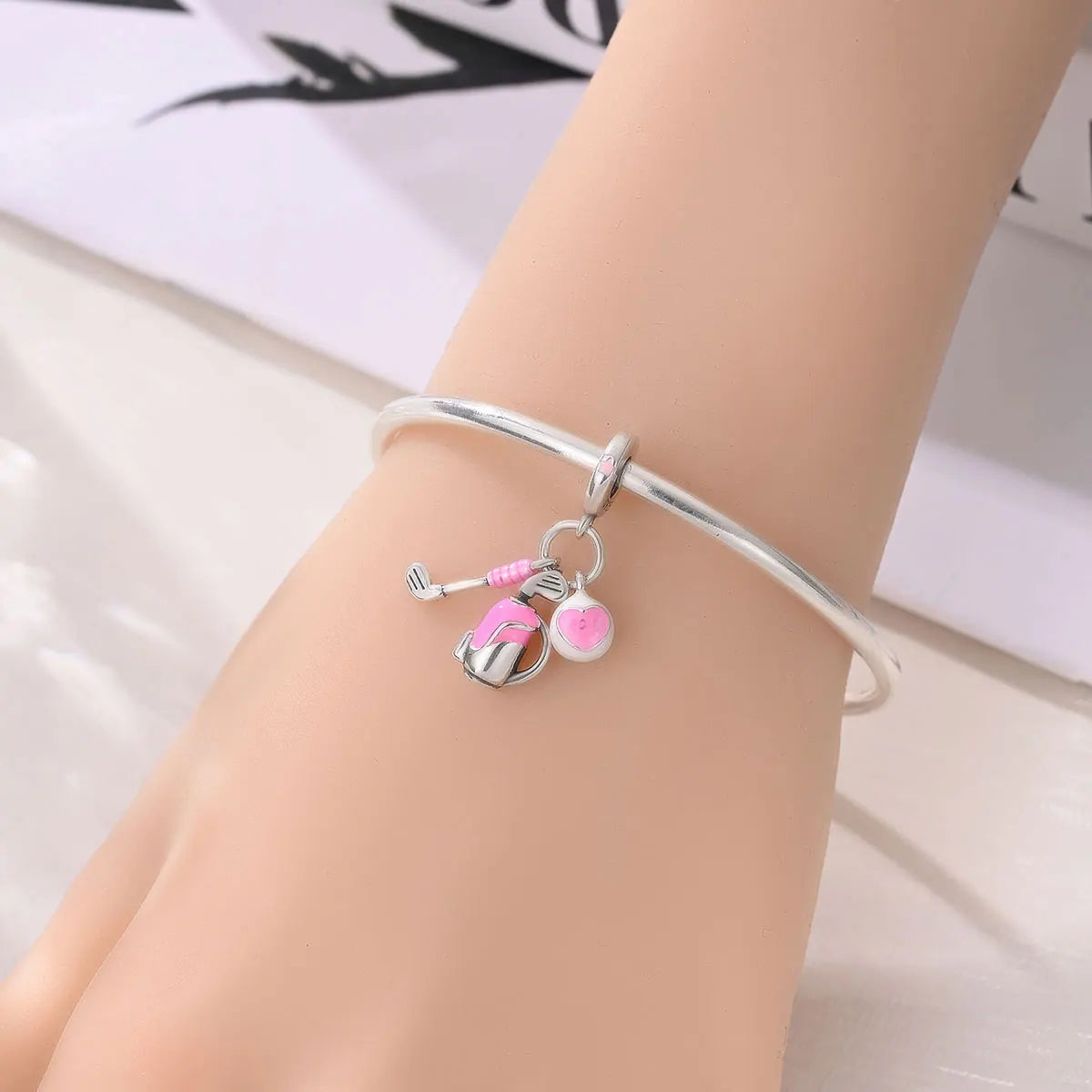 Original 925 Sterling Silver Sports Ball Charms Earrings Beads Pendants for Bracelet Necklace Jewelry Gift