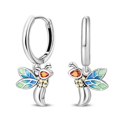 Sparkling 925 Sterling Silver Colorful Heart Zircon Round Huggie Bow Stud Earrings for Women Elegant Sweet Jewelry Gifts