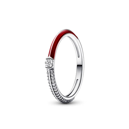 Heartfelt Elegance Red Pink Heart Zircon Ring for Women Sizes 6 to 9 PAR330