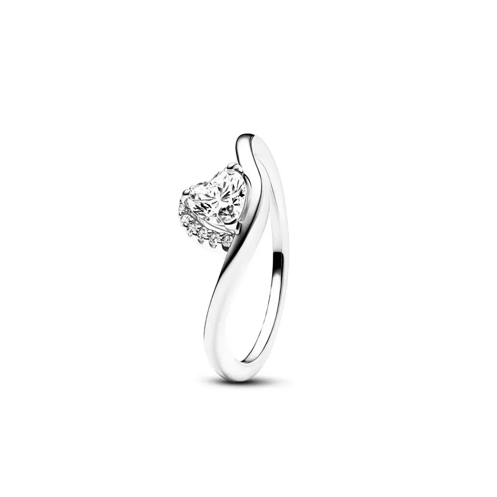 Elegant 925 Sterling Silver Pearl Inlaid Ring for Women High End Fashion Jewelry B6088