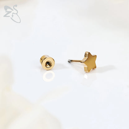 Charming Stainless Steel Flower Butterfly Stud Earrings for Children and Women