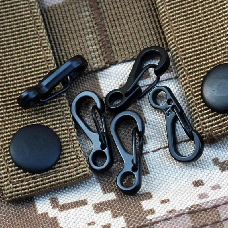 10Pcs Mini SF Spring Backpack Clasps Carabiners EDC Gear