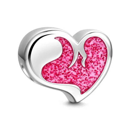 Spring Butterfly Heart Enamel Flower Charm Bead for Bracelets and Necklaces