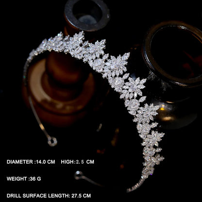 ASNORA Elegant CZ Crystal Bridal Tiara and Crown for Women - Perfect Wedding and Pageant Headwear Gift