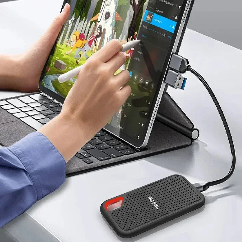 AEVYVKV Portable External SSD 1TB 2TB High Speed USB 3.1 Type-C Hard Drive for PC Mac Xbox Phone