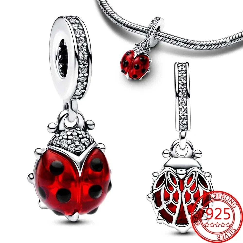 925 Sterling Silver Festive Cookie House Heart Nutcracker Dangle Charm for DIY Christmas Tree and Original Bracelet Gift
