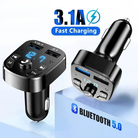 3.1A FM Transmitter Wireless Bluetooth 5.0 Car MP3 Player
